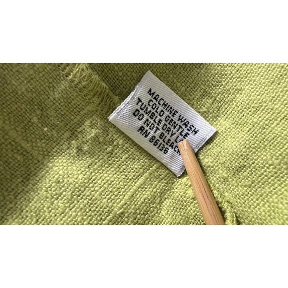 Bryn Walker Womens Large Lime Green 100% Linen Oversized Button Front Shirt USA - Picture 13 of 15